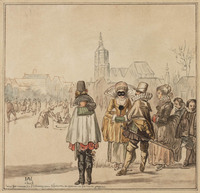 KG 07313
<br/>
Voornaam gezelschap op het ijs in Den Haag ('Winterkoning Frederik V van de Palts')
<br/>
<em>Ploos van Amstel, Cornelis (1726-1798)</em>